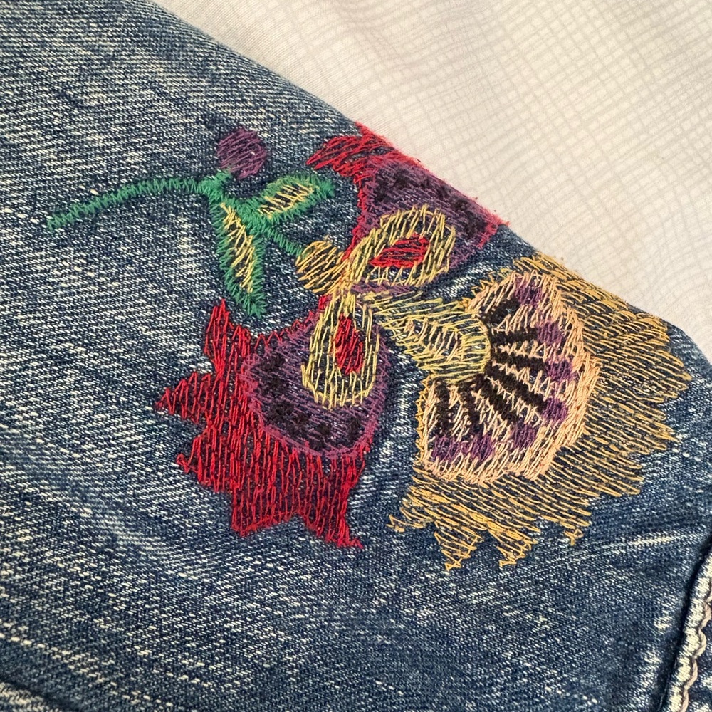 Embroidered Denim Jacket - Picture 7 of 16